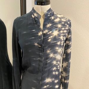 Akris Photo print sparkling water sz 6 100%silk